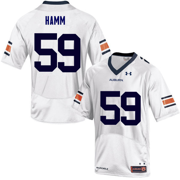 Auburn Tigers Men's Brodarious Hamm #59 White Under Armour Stitched College NCAA Authentic Football Jersey FBA0174PE